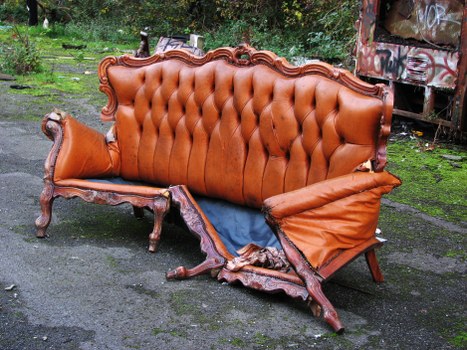 Commercial waste team at work in Neasden with safety gear